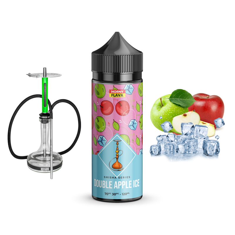 جویس هورنی قلیانی دو سیب یخ 120 میل | HORNY DOUBLE APPLE ICE SHISHA JUICE